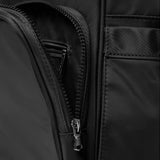 Macro shot of the premium silver-tone zipper pull