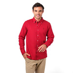 Men's Pique Button Down Shirt - JAMES BARK