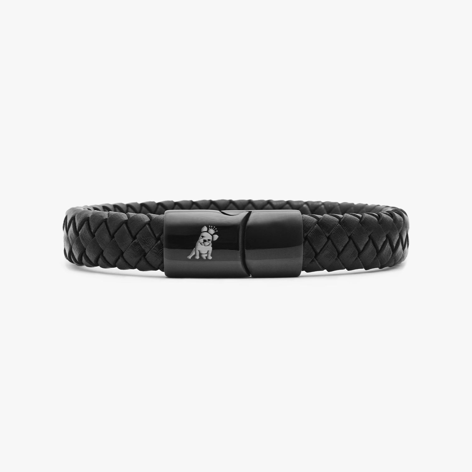 Men's Leather Braided Bracelet-JAMES BARK