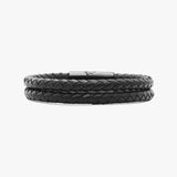 Men's Double Leather Braided Bracelet-JAMES BARK