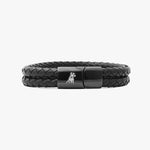 Men's Double Leather Braided Bracelet-JAMES BARK