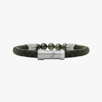 Men's Leather Bead Bracelet - JAMES BARK