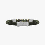 Men's Leather Bead Bracelet - JAMES BARK