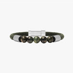 Men's Leather Bead Bracelet - JAMES BARK