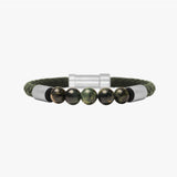 Men's Leather Bead Bracelet - JAMES BARK