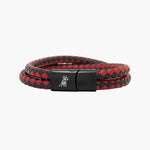 Men's Leather Double Bracelet - JAMES BARK