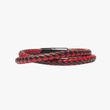 Men's Leather Double Bracelet - JAMES BARK