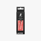 James Bark packaging for red shoelaces with "MAKE YOUR BARK" text