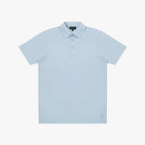 Light blue polo shirt on a white background