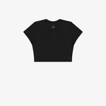 Black t-shirt on a white background