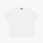 Back view of a white t-shirt on a white background