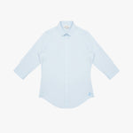 Light blue dress shirt on a white background