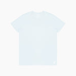 Plain white t-shirt on a light pink background