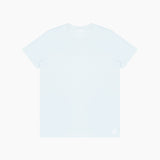 Plain white t-shirt on a light pink background