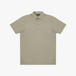 Beige polo shirt on a white background