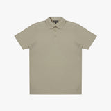 Beige polo shirt on a white background