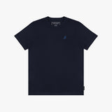 Camiseta de cuello redondo para hombre — Azul marino/Azul