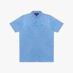 Light blue polo shirt on a white background