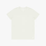 White t-shirt on a light beige background