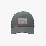 Gray cap with a 'James Bark' logo on a white background