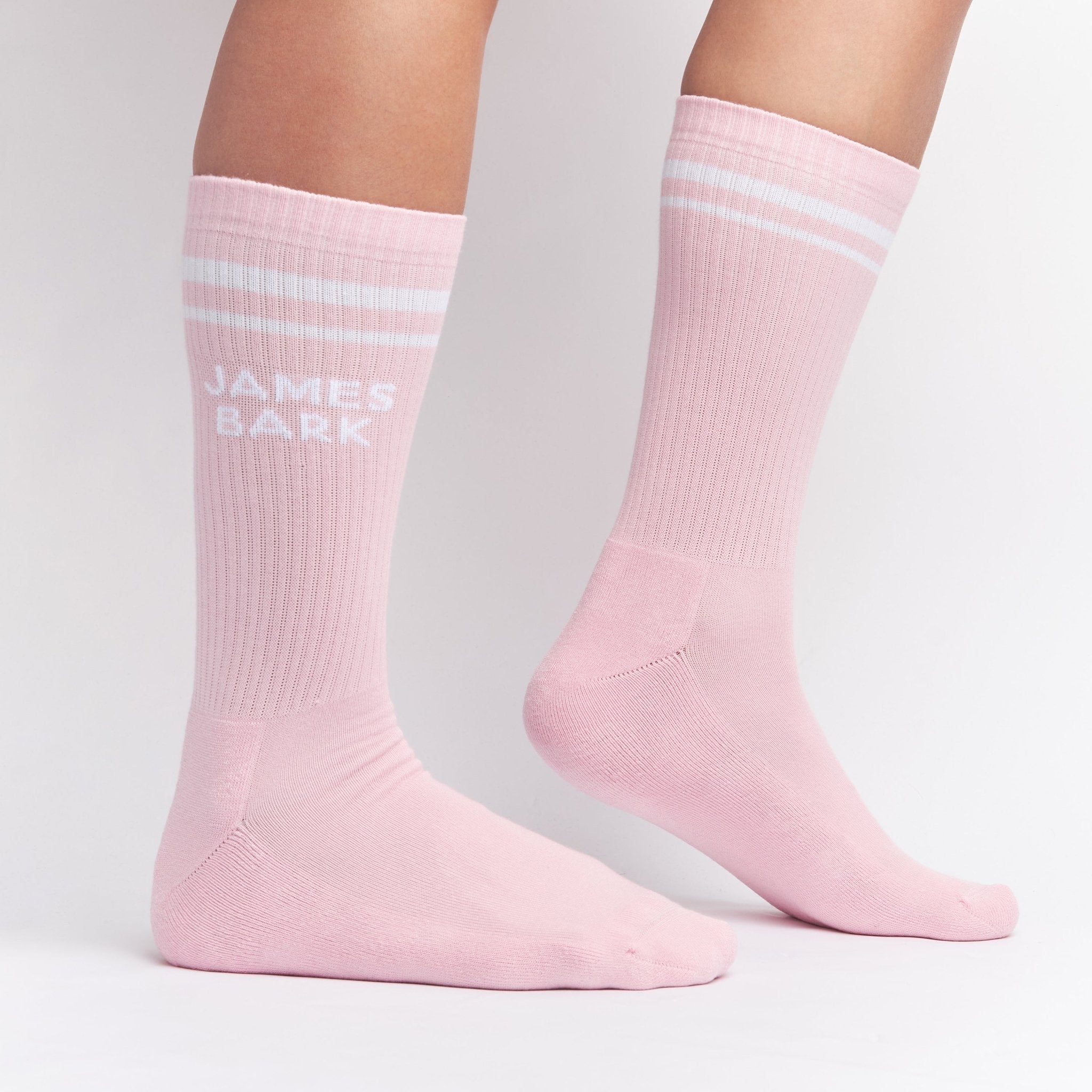 Women's Logo Sport Striped Socks - JAMES BARK