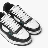 Men Low Retro Sneakers - WHITE/BLACK