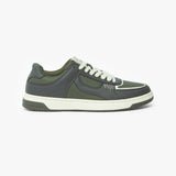 Men Low Retro Sneakers - GREEN/GRAY