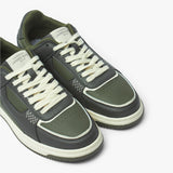 Men Low Retro Sneakers - GREEN/GRAY