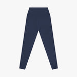 Navy blue leggings on a white background