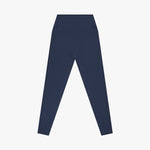 Navy blue leggings on a white background