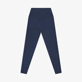 Navy blue leggings on a white background