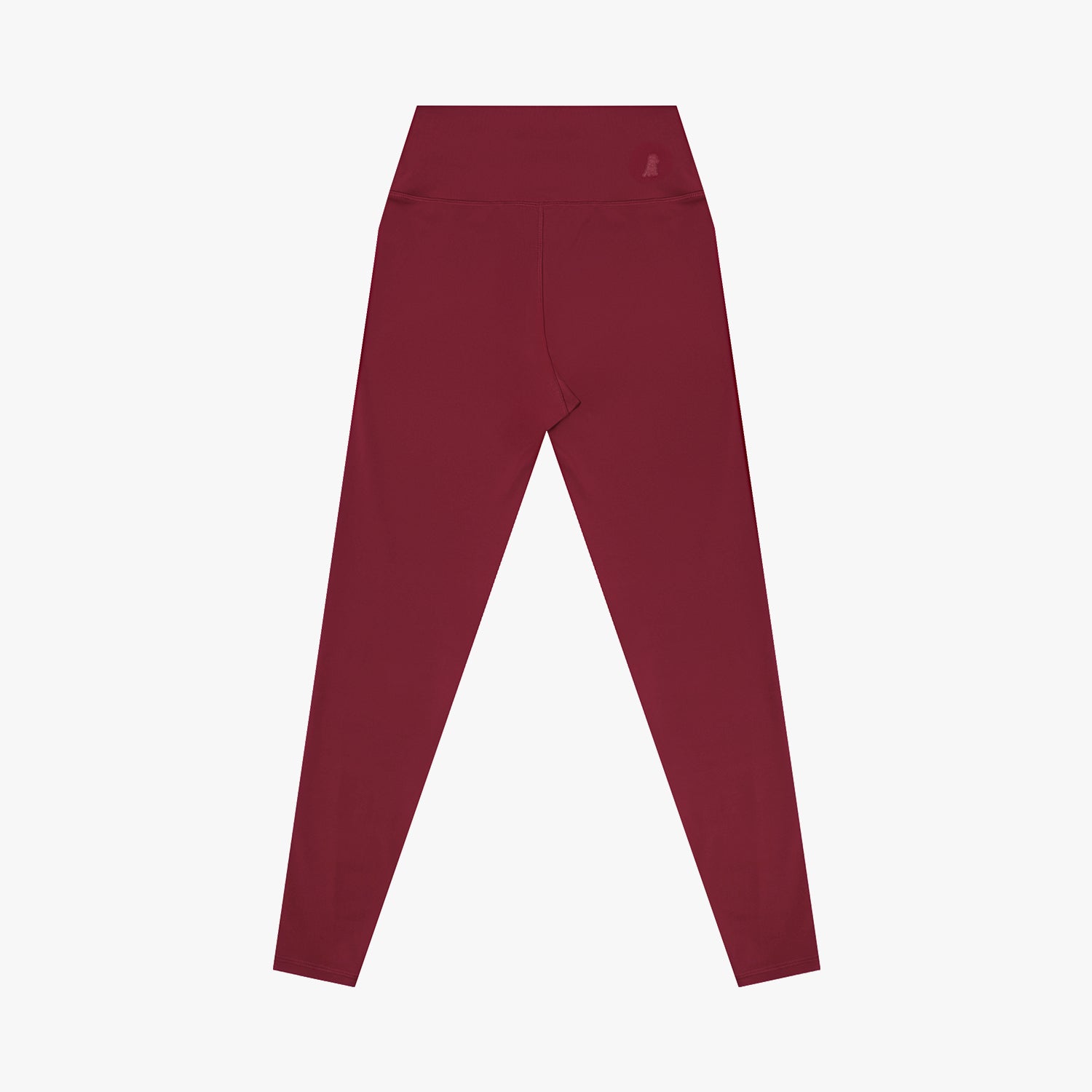 Maroon leggings on a light gray background