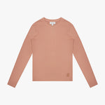 Brown long-sleeve shirt on a white background