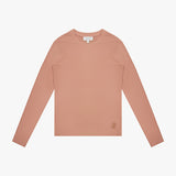 Brown long-sleeve shirt on a white background