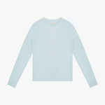 Light blue long-sleeve shirt on a white background