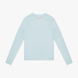 Light blue long-sleeve shirt on a white background
