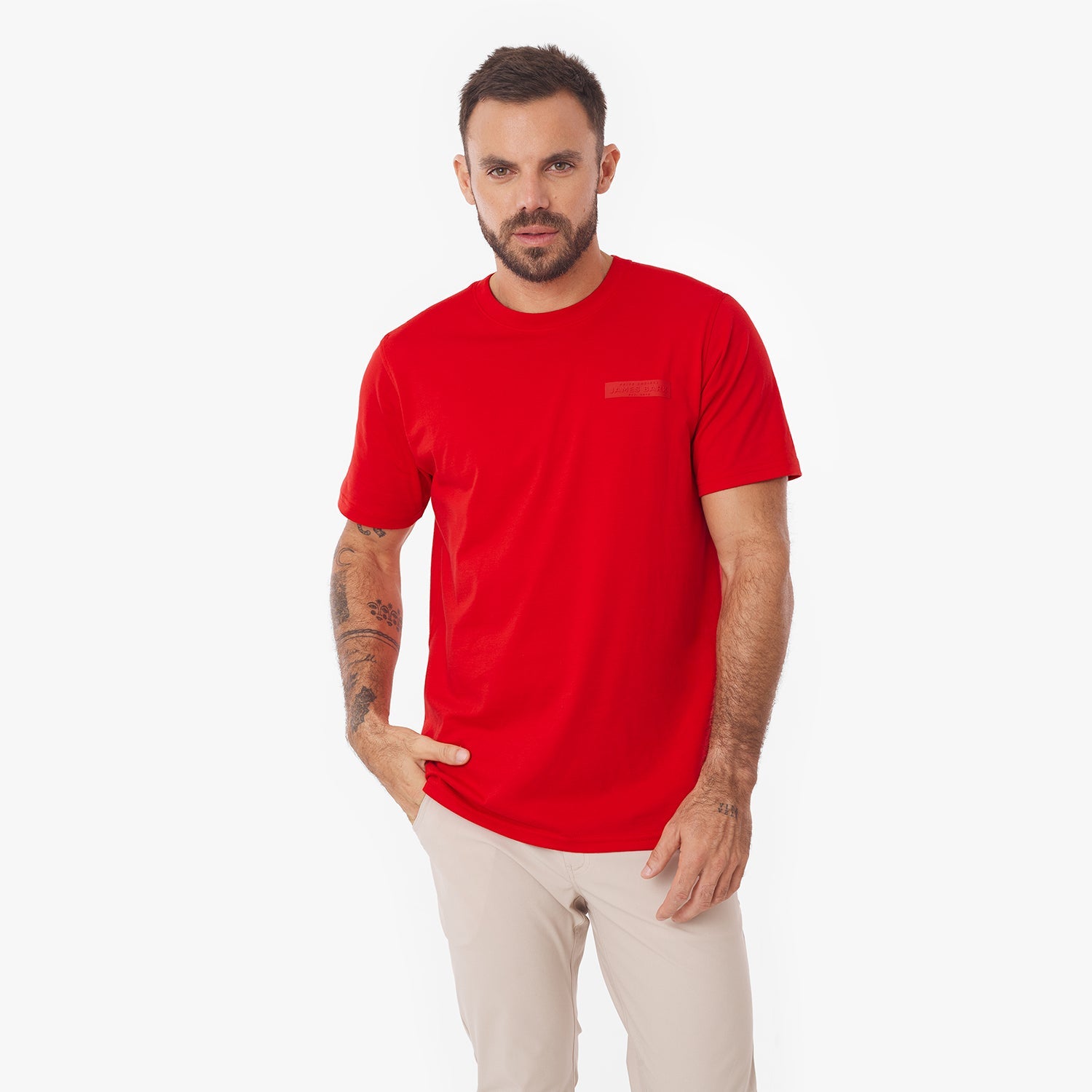 Men's Privé Patch Jersey Tee - JAMES BARK