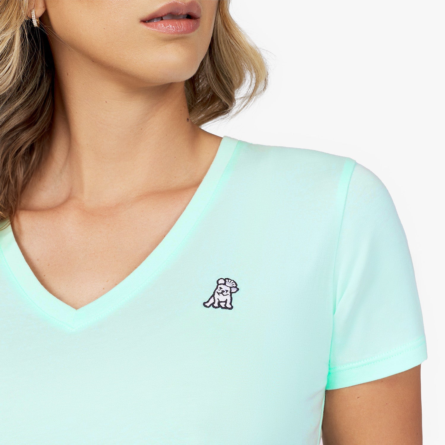 Women's V - Neck Jersey T-Shirt - JAMES BARK