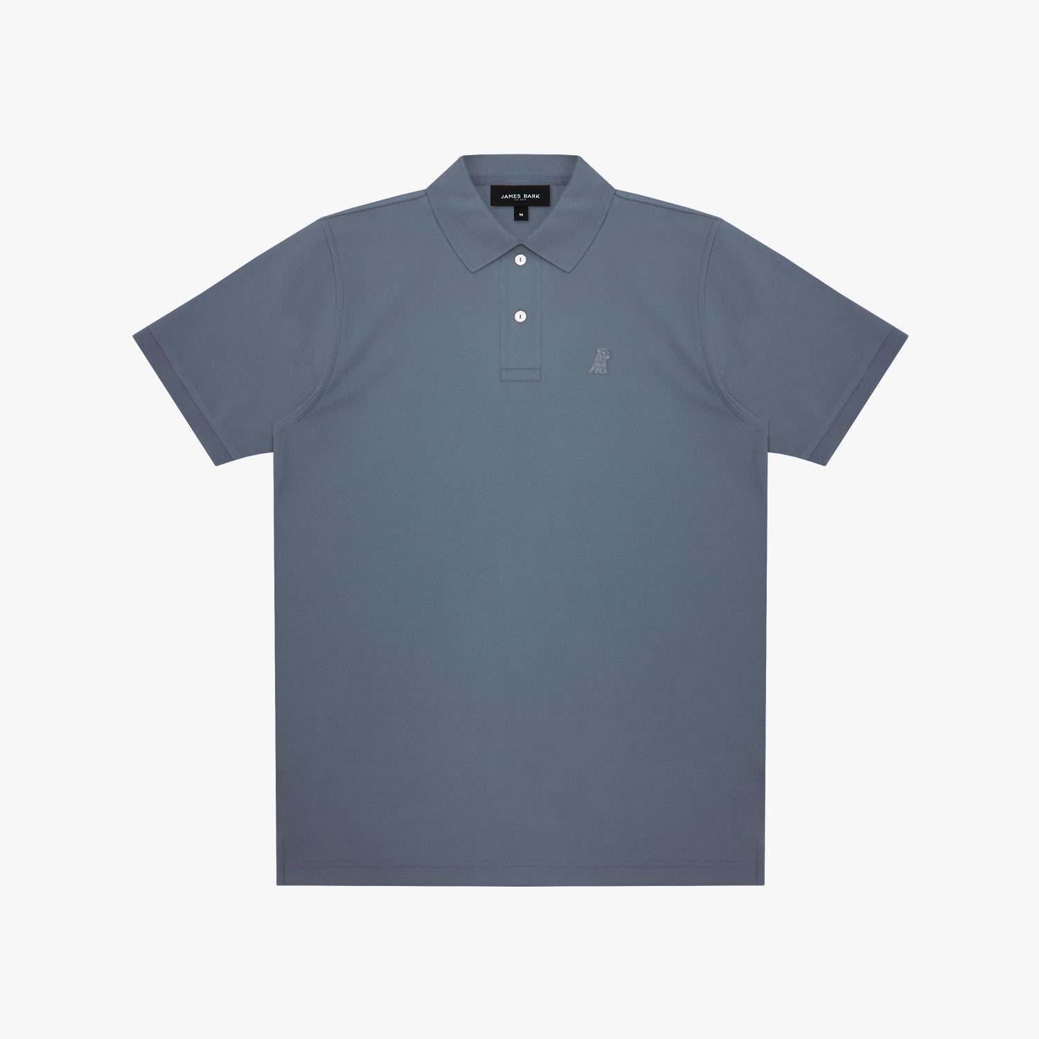 Blue polo shirt on a white background