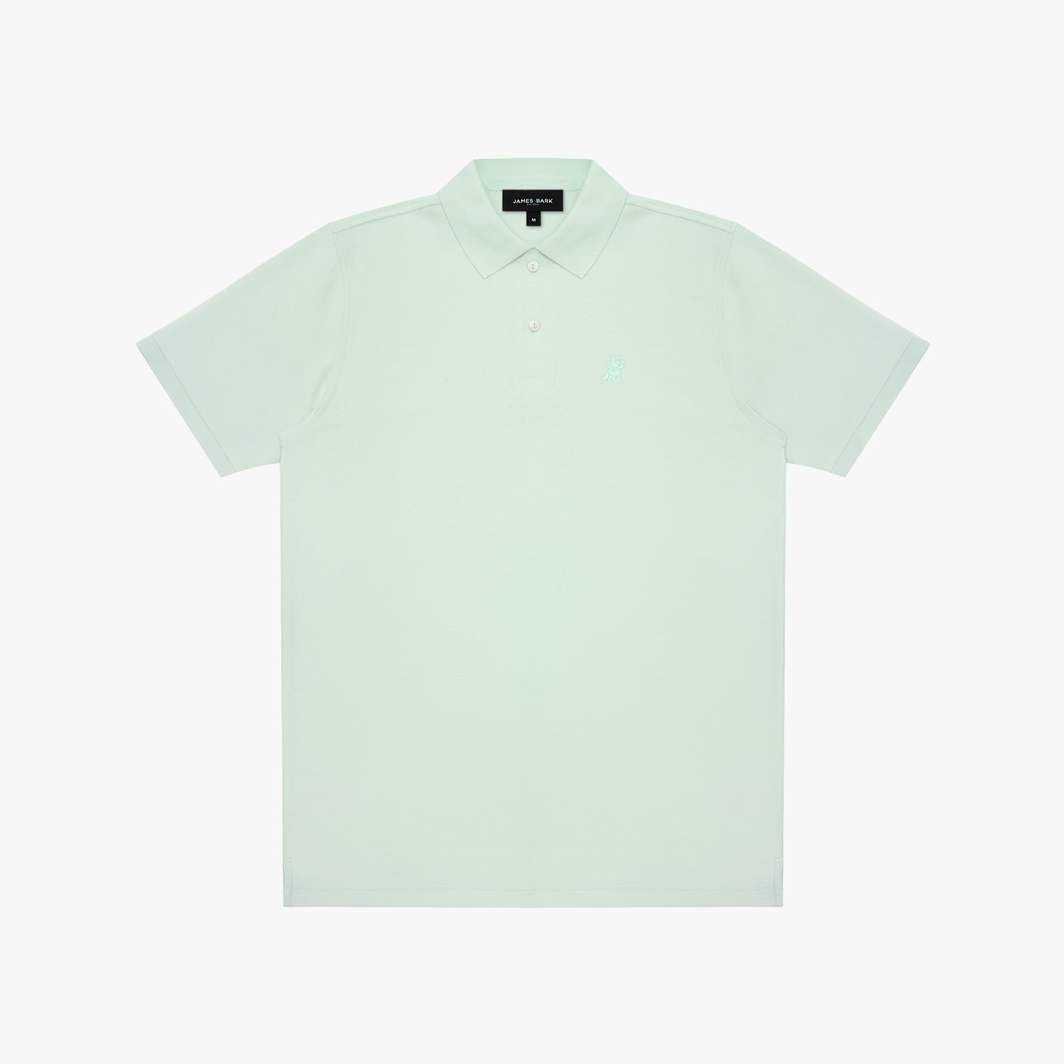 Light green polo shirt on a white background