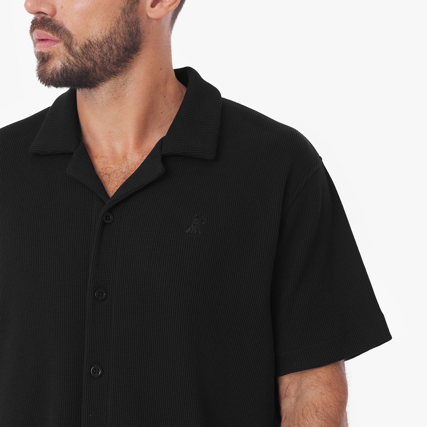 Men's Short Sleeves Waffle Shirt - JAMES BARK