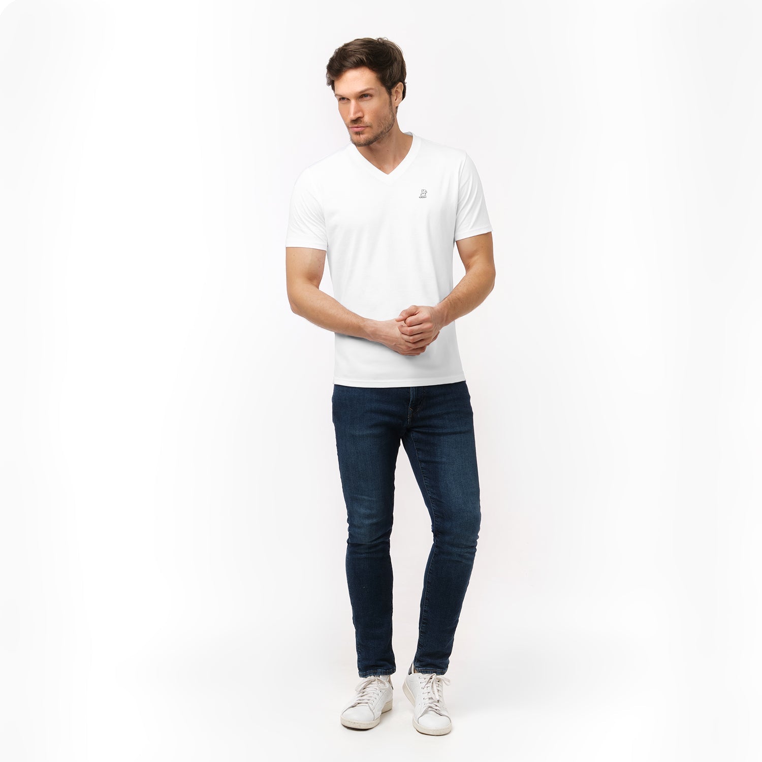 Men's V - Neck Jersey T-Shirt - JAMES BARK