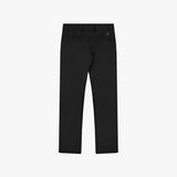 Back view of black pants on a white background