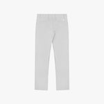 Back view of light gray pants on a white background