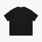 Black t-shirt on a white background
