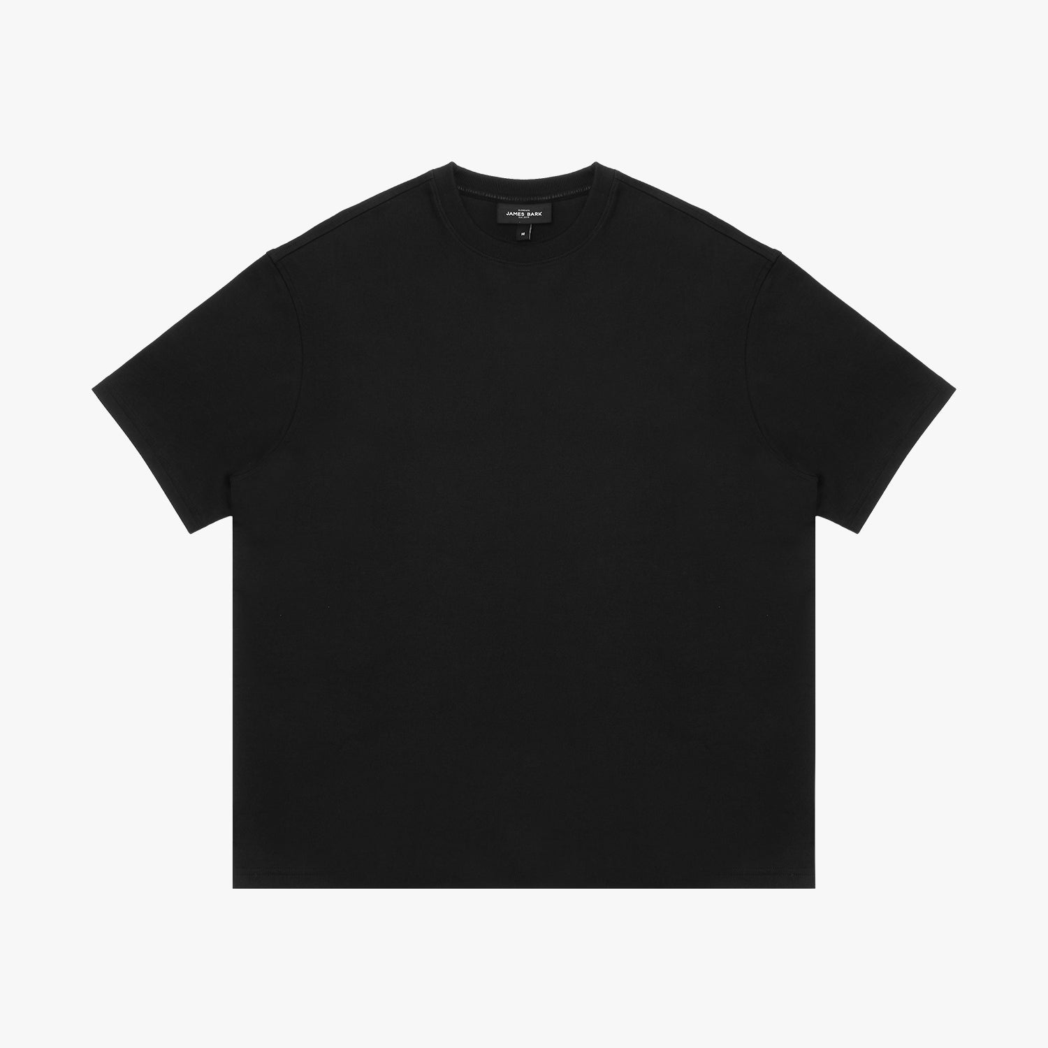 Black t-shirt on a white background