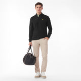 Men's Long Sleeve Striped Polo Shirt - JAMES BARK