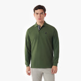Men's Long Sleeve Striped Polo Shirt - JAMES BARK