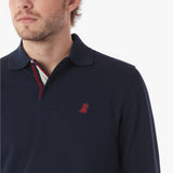 Men's Long Sleeve Striped Polo Shirt - JAMES BARK