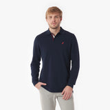 Men's Long Sleeve Striped Polo Shirt - JAMES BARK